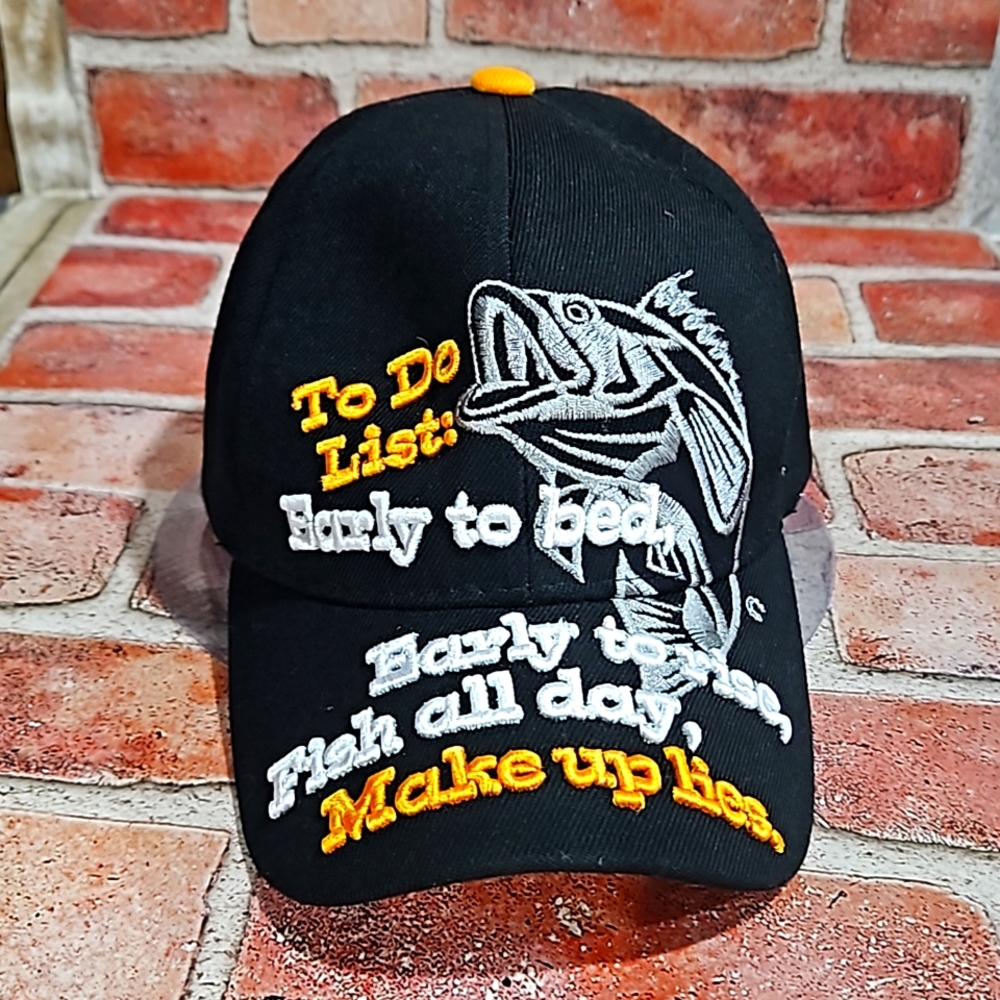 Fishing to do list hat